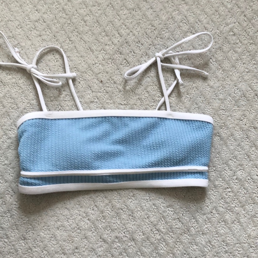baby blue women’s size-S shein bathing suit top!